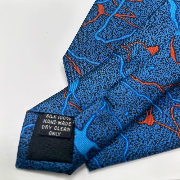 Neurons Blue Extra Long Tie - Picture 7 of 8